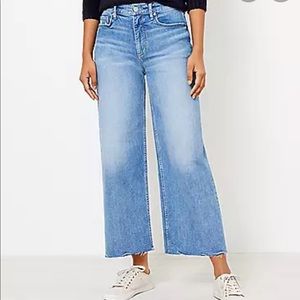 NWT Loft high rise wide leg crop jean size 24